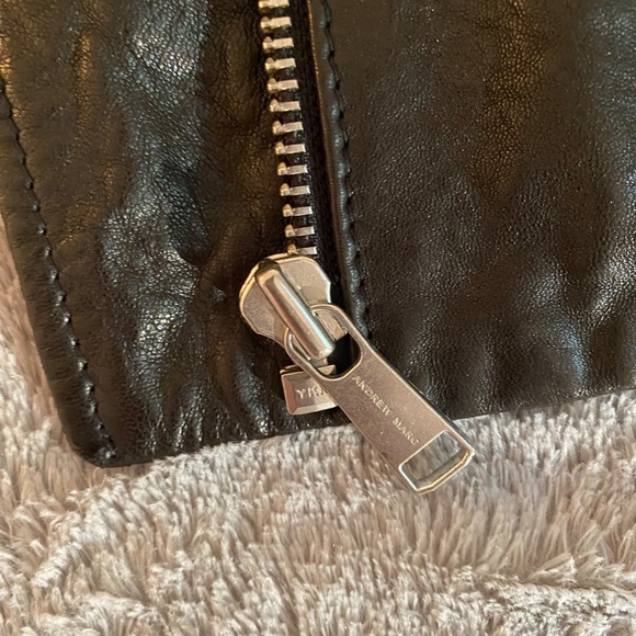 Andrew Marc Women's Leather Biker Jacket - Picture 3 of 10